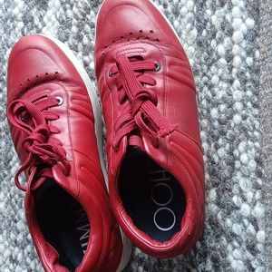 Men's Jimmy Choo  Hawaii Red leather  sneakers